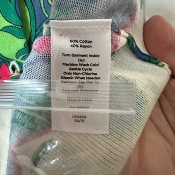 Talbots Cardigan Sweater Womens Petite Medium English Garden Abstract Floral - Picture 11 of 12